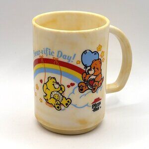 Vtg 1985 Pizza Hut Care Bears Plastic Mug Cup Collectible American Greetings